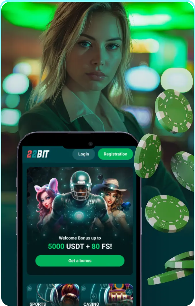 Mobil app til iOS og Android 22Bit Casino DK